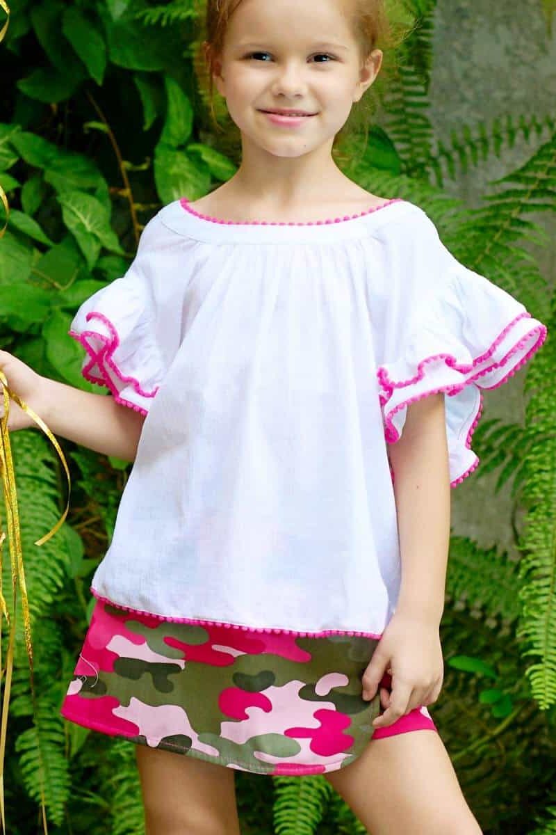 Jolie blouse blanche été fille