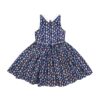Craquez pour cette Magnifique Robe qui Tourne à l'esprit Rétro Chic en Coton Bleu Marine imprimé Voiliers Multicolore pour les Filles et Fillettes de 2 à 14 ans de la Marque de Mode Vêtements pour Enfants La Faute à Voltaire.