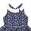 Craquez pour cette Magnifique Robe qui Tourne à l'esprit Rétro Chic en Coton Bleu Marine imprimé Voiliers Multicolore pour les Filles et Fillettes de 2 à 14 ans de la Marque de Mode Vêtements pour Enfants La Faute à Voltaire.