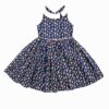 Craquez pour cette Magnifique Robe qui Tourne à l'esprit Rétro Chic en Coton Bleu Marine imprimé Voiliers Multicolore pour les Filles et Fillettes de 2 à 14 ans de la Marque de Mode Vêtements pour Enfants La Faute à Voltaire.